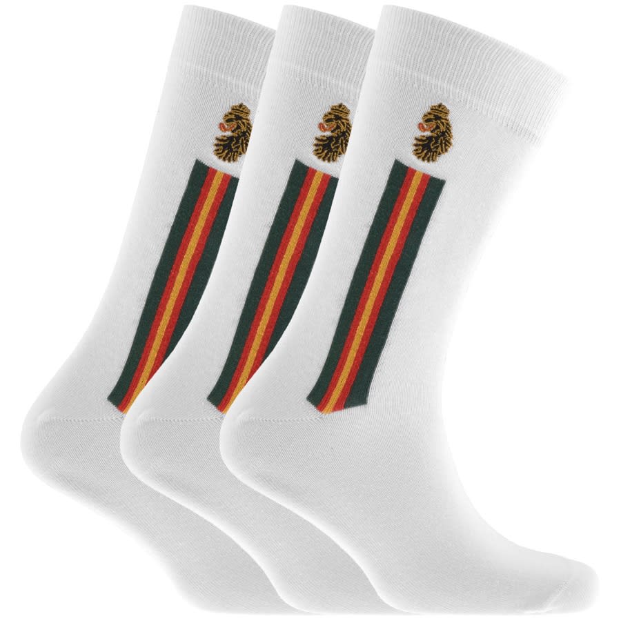 Alternative Image for ProductLuke 1977 Three Pack Errol Crew Socks White1
